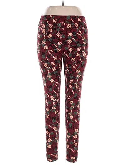 Pre-owned Lularoe Casual Pants In Burgundy