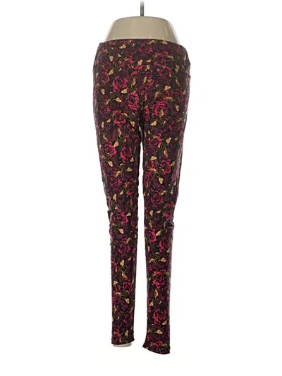 Pre-owned Lularoe Casual Pants In Burgundy