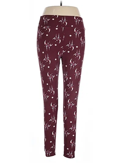 Pre-owned Lularoe Casual Pants In Burgundy