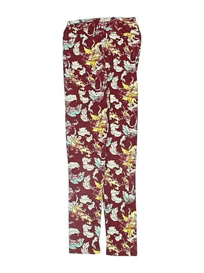 Pre-owned Lularoe Kids' Casual Pants In Burgundy