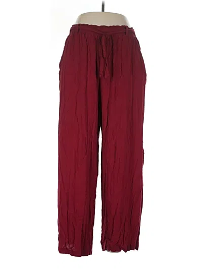 Pre-owned Lularoe Casual Pants In Burgundy