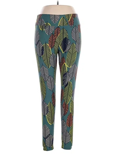 Pre-owned Lularoe Casual Pants In Green
