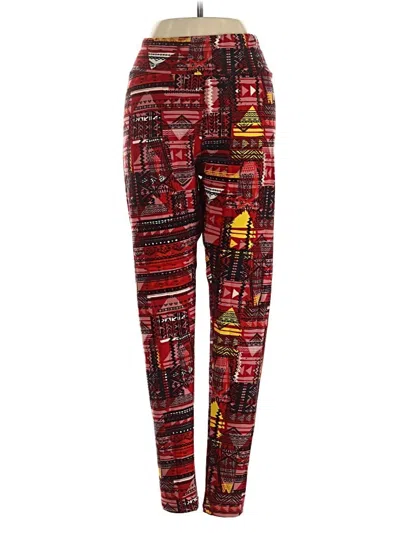 Pre-owned Lularoe Casual Pants In Red