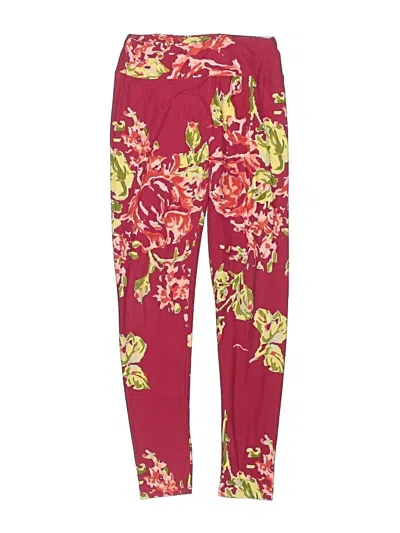 Pre-owned Lularoe Kids' Casual Pants In Red
