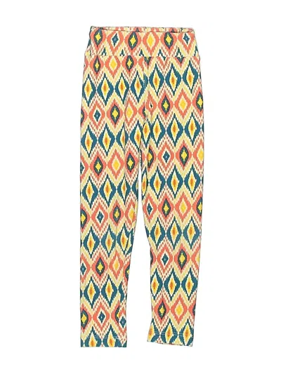Pre-owned Lularoe Kids' Casual Pants In Yellow