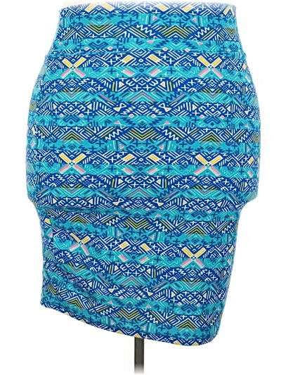 Pre-owned Lularoe Casual Skirt In Blue