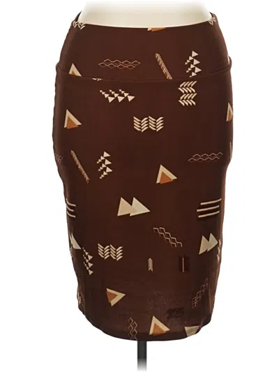 Pre-owned Lularoe Casual Skirt In Brown