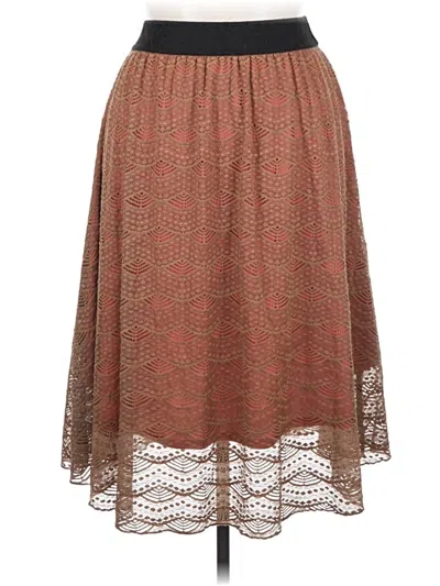Pre-owned Lularoe Casual Skirt In Brown