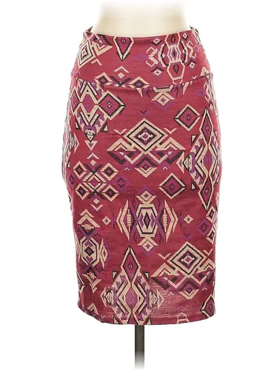 Pre-owned Lularoe Casual Skirt In Burgundy