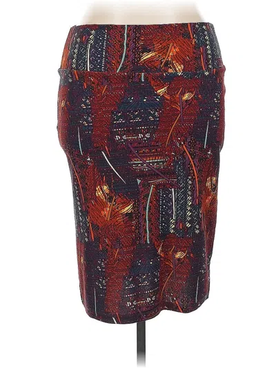 Pre-owned Lularoe Casual Skirt In Burgundy