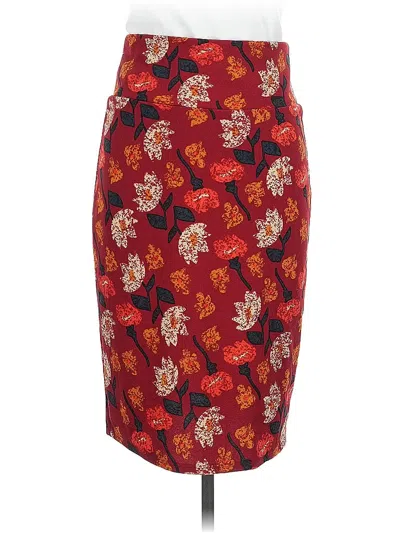 Pre-owned Lularoe Casual Skirt In Burgundy