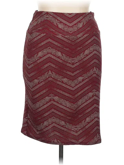 Pre-owned Lularoe Casual Skirt In Burgundy