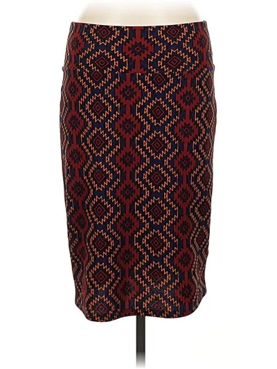 Pre-owned Lularoe Casual Skirt In Burgundy