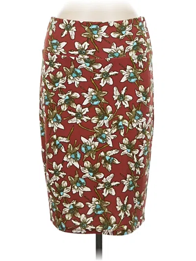 Pre-owned Lularoe Casual Skirt In Burgundy