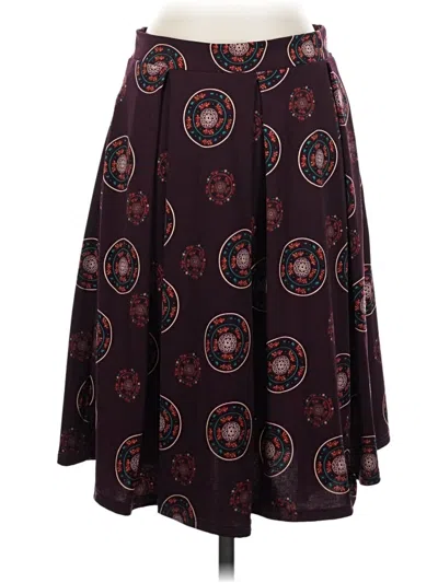 Pre-owned Lularoe Casual Skirt In Burgundy