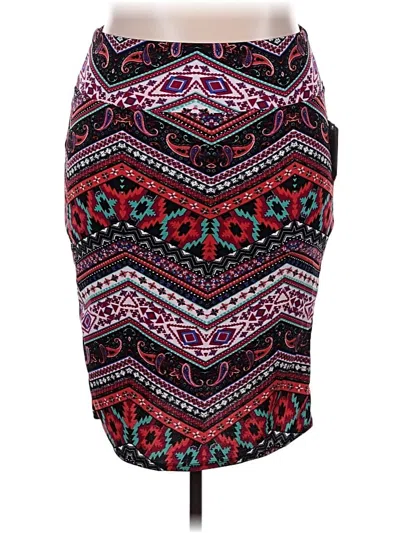 Pre-owned Lularoe Casual Skirt In Burgundy