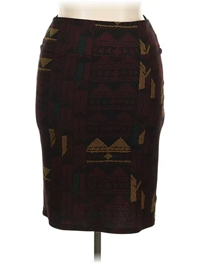 Pre-owned Lularoe Casual Skirt In Burgundy