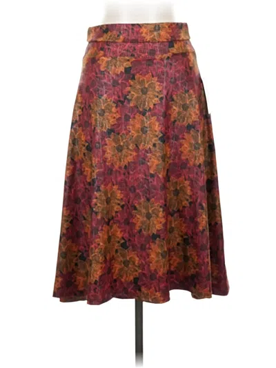 Lularoe Casual Skirt In Burgundy