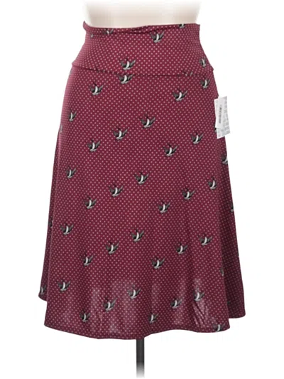 Lularoe Casual Skirt In Burgundy