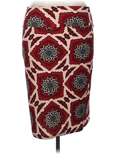 Pre-owned Lularoe Casual Skirt In Burgundy