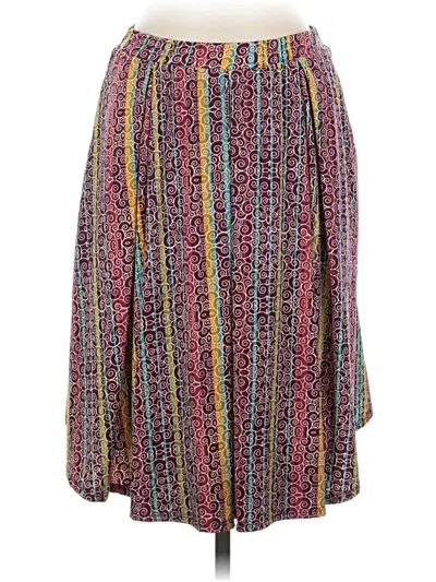 Pre-owned Lularoe Casual Skirt In Burgundy