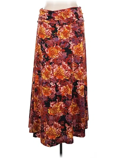 Pre-owned Lularoe Casual Skirt In Burgundy
