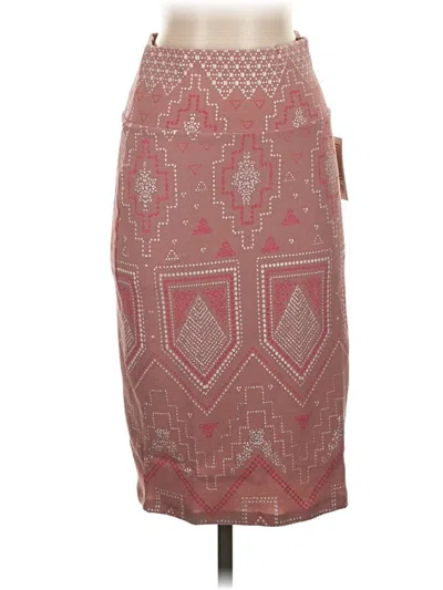 Pre-owned Lularoe Casual Skirt In Burgundy