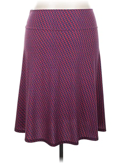 Pre-owned Lularoe Casual Skirt In Burgundy