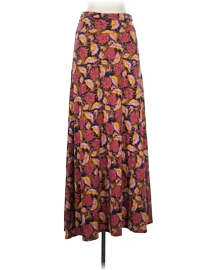 Pre-owned Lularoe Casual Skirt In Burgundy