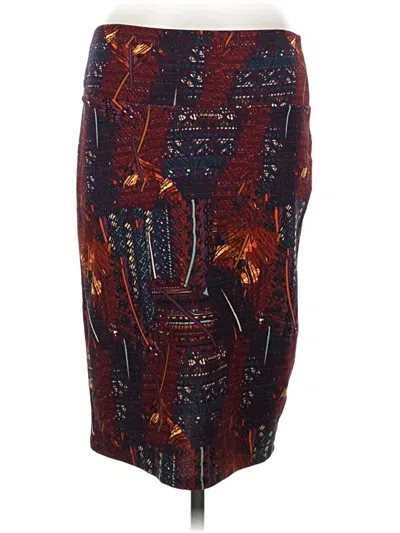 Pre-owned Lularoe Casual Skirt In Burgundy