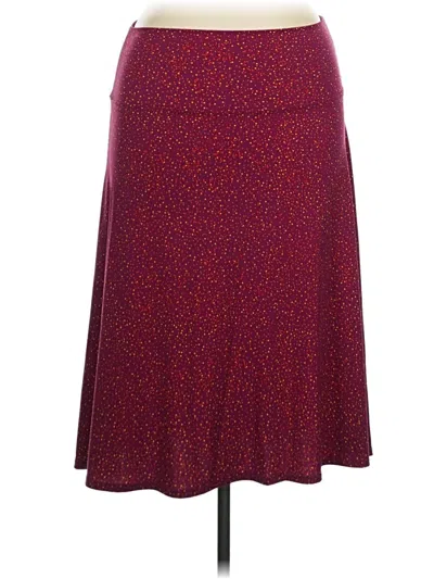 Pre-owned Lularoe Casual Skirt In Burgundy