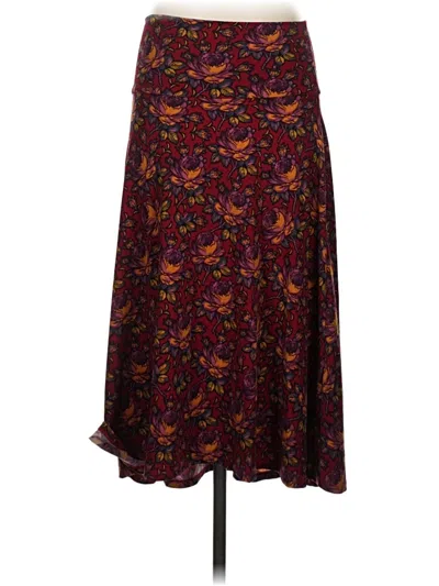Pre-owned Lularoe Casual Skirt In Burgundy