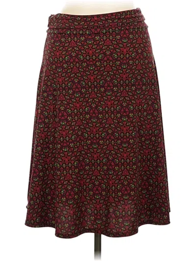 Pre-owned Lularoe Casual Skirt In Burgundy