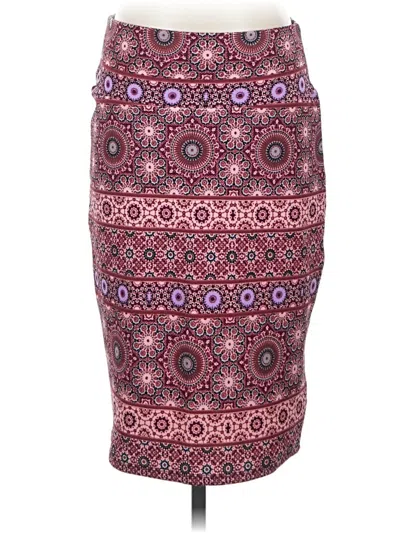 Pre-owned Lularoe Casual Skirt In Burgundy