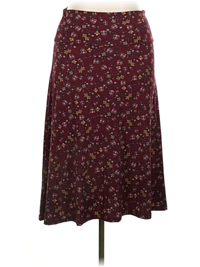 Pre-owned Lularoe Casual Skirt In Burgundy