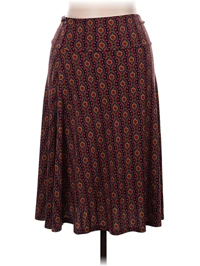 Pre-owned Lularoe Casual Skirt In Burgundy