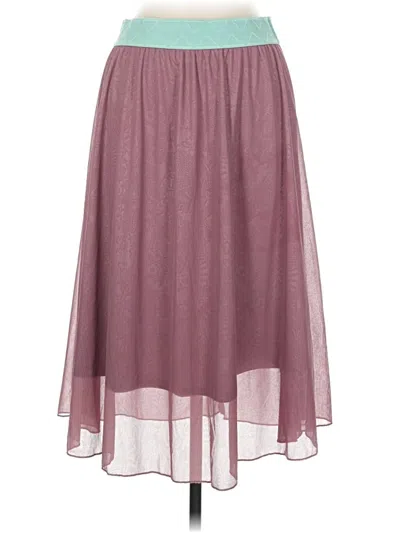 Pre-owned Lularoe Casual Skirt In Burgundy