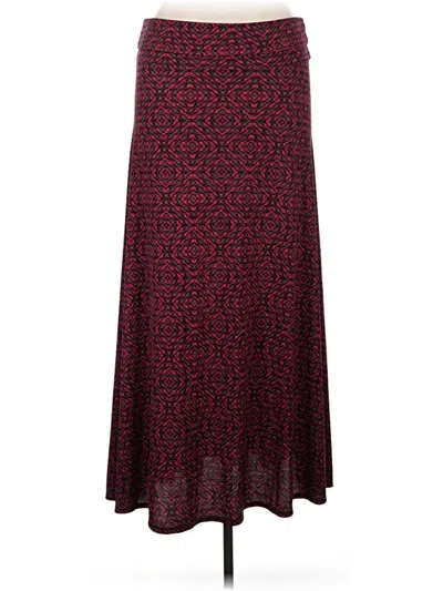 Pre-owned Lularoe Casual Skirt In Burgundy