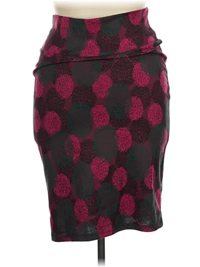 Pre-owned Lularoe Casual Skirt In Burgundy