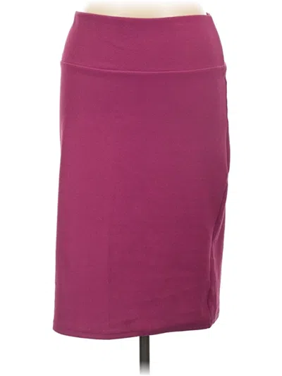 Pre-owned Lularoe Casual Skirt In Burgundy