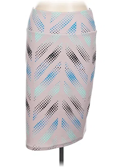 Pre-owned Lularoe Casual Skirt In Gray