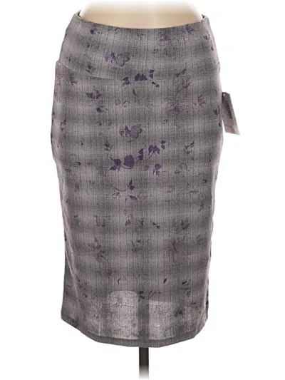 Pre-owned Lularoe Casual Skirt In Gray