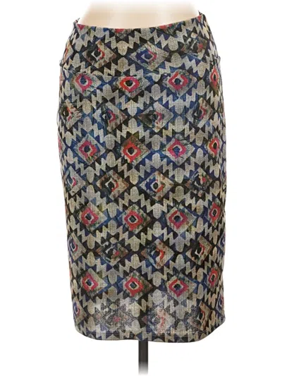 Pre-owned Lularoe Casual Skirt In Gray
