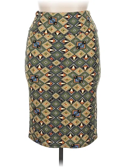 Pre-owned Lularoe Casual Skirt In Green