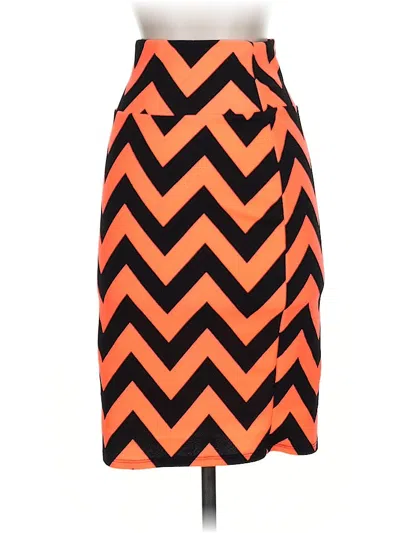 Pre-owned Lularoe Casual Skirt In Orange