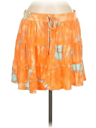Pre-owned Lularoe Casual Skirt In Orange