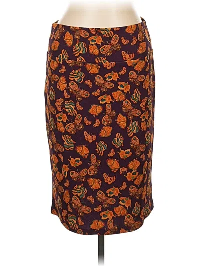 Pre-owned Lularoe Casual Skirt In Orange