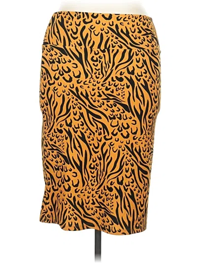 Pre-owned Lularoe Casual Skirt In Orange
