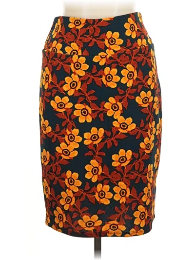 Pre-owned Lularoe Casual Skirt In Orange