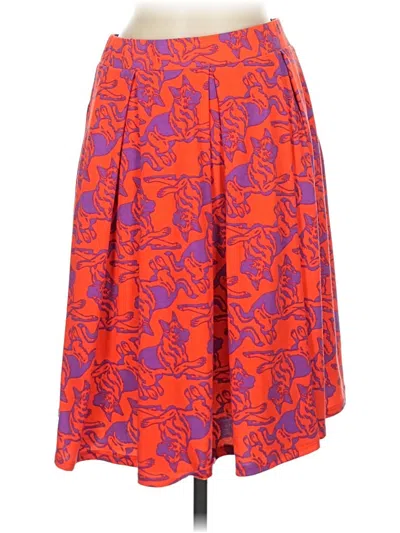 Pre-owned Lularoe Casual Skirt In Orange